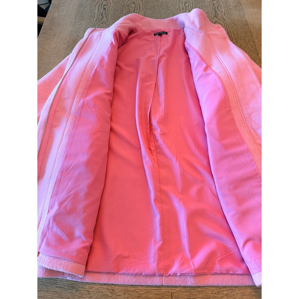 J. Crew Mercantile City Coat Petal‎ Pink Wool Blend Stadium Coat Spring Jacket 6 - Picture 7 of 13